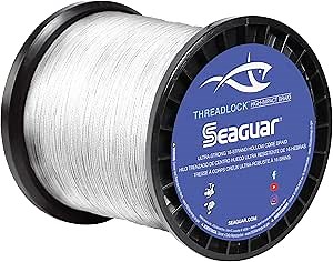 Seaguar Threadlock Braided Fishing Line, Low Visibility White, Multiple Sizes