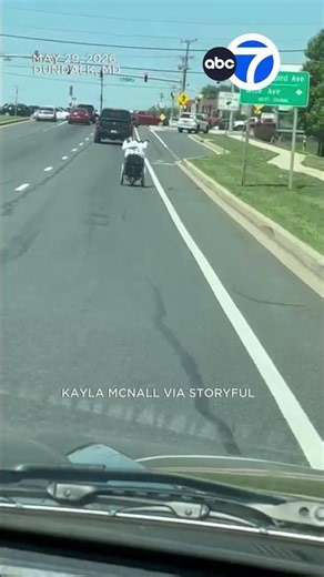 Motorized wheelchair zooms through suburb