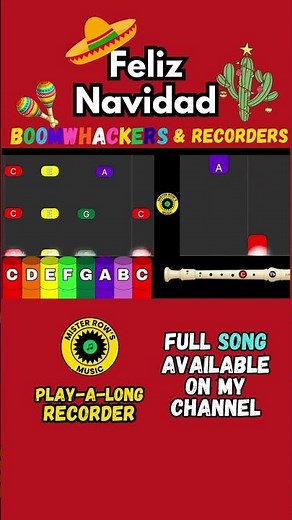 Feliz Navidad for Boomwhackers & Recorders. #christmas