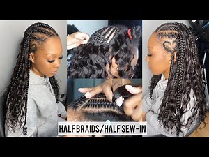 Half Sew-in/Half Stitch Braids|No Leave Out Needed!