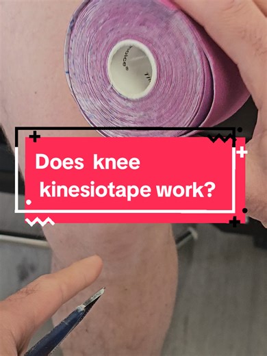 Does kinesiotape actually fix knee pain? Kinesiotape itself won't fix any underlying issue it can play a small roll in symptom management. Get evaluated, understand your knee pain, and establish a well rounded plan to actually fix the problem. Comment knee if you need help with your knee pain. #kneepain #kinesiotape #kttape #pt #fyp