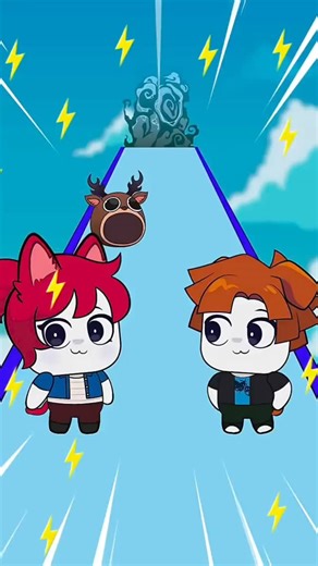 Animation cartoon ❤️‍🔥 on Instagram: "NEW Roblox Run Challenge Cute Cat Bacon Boy vs Bacon Girl #animation #cartoon"