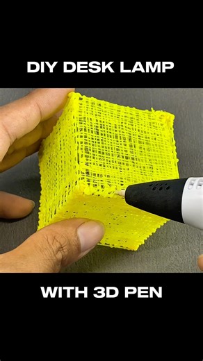 A unique desk lamp made with a 3D pen #3dpen #lampdecor #desklamp