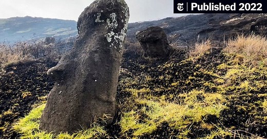 Fire Causes ‘Irreparable’ Damage to Easter Island Statues