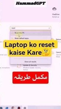 laptop reset kaise kare 💯 #shorts #ytshorts #shortvideo #youtubeshorts #laptop #reset #howto #2026