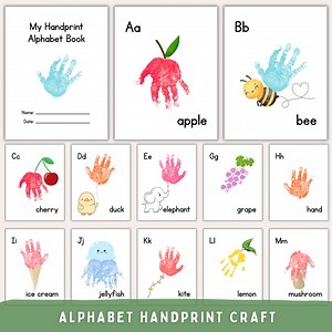 Alphabet Handprint Craft DIY Activity, ABC Handprint Art, Handprint Abcs Book, Letters Kindergarten and Preschool Classroom Activities - Etsy