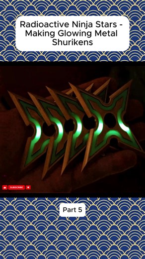Radioactive Ninja Stars - Making Glowing Metal Shurikens #ninja #shurikens #fyp #science #radioactive