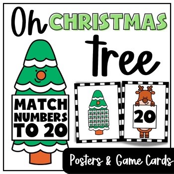 Kindergarten | Numbers 0–20 Twenty-Frames | Matching Cards | Christmas