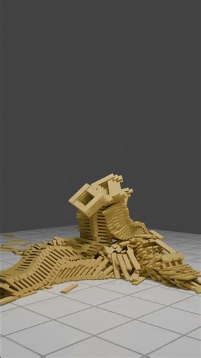 【ASMR】Keva / Kapla Planks Satisfying Blender Simulation - Procedural Sound