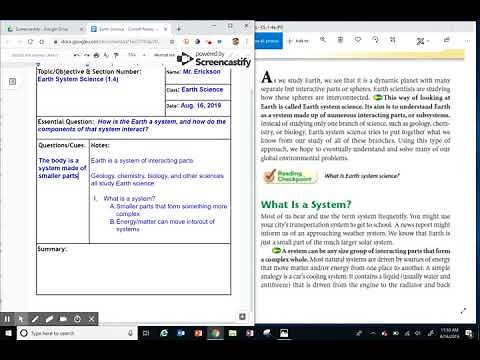 Cornell Notetaking in Earth Science