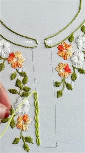 if you are new to hand work !! you can easily stitch save this design #shortsvideo #youtube #stitch