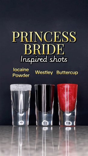 The Princess Bride Inspired Shots 🤍#theprincessbride #shots #cocktails #drinks