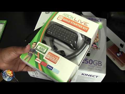 Xbox 360 with Kinect 250GB & Xbox Live Starter Kit Unboxing