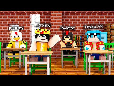 ¡LOS COMPAS VAN A LA ESCUELA! 📚✏️ ¿ESCAPARÁN? 🤣 MINECRAFT ROLEPLAY
