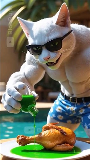 😹 Cat Tricks a Peacock Alien 2 #shorts #viral