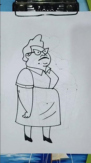 How to Draw Cartoon Math Teacher #drawing #youtubeshorts #art #drawing4kids #shortsfeed #howtodraw