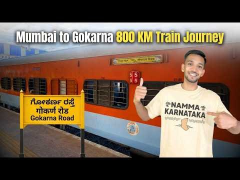 मुंबई ते गोकर्ण 800 KM ट्रेन प्रवास 😲 | Matsyagandha Express Full Journey | Coastal Karnataka Ep 1