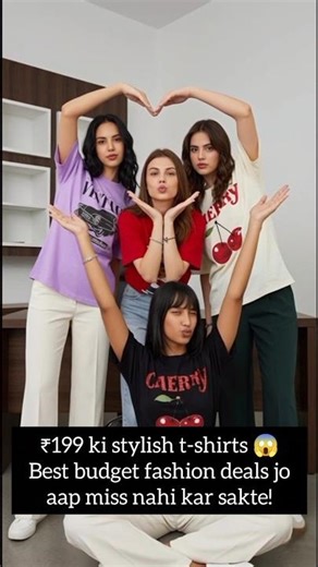 ₹199 ki Stylish T-Shirts 😱 Budget Fashion Deals Jo Aap Miss Nahi Kar Sakte!