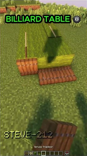 Billiard table in Minecraft!