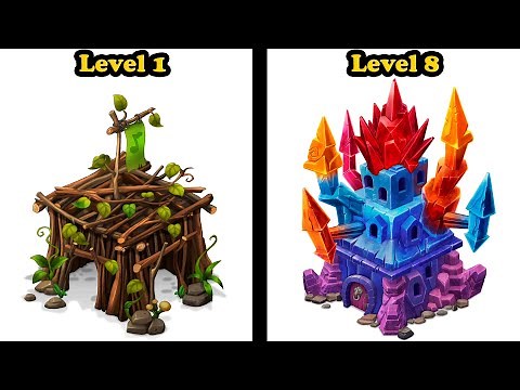 Castle Level 1-8 (My Singing Monsters: Dawn of Fire) 4k