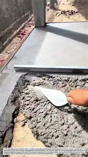 How Concrete Slabs Are Finished by Hand | Simple Construction Technique.