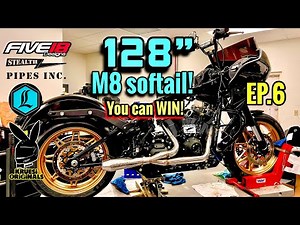 Giveaway Bike ep6 ‪@SSCycleInc‬ 128" big bore m8 softail, stealth exhaust, new intake.
