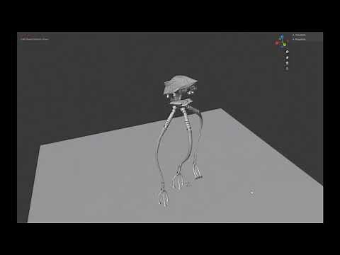 War of The Worlds Game - New Tripod 3D Model & Walk Animation Variant