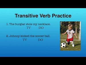 Transitive Intransitive and Ditransitive Verbs
