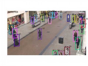 Multiple object tracking with kalman tracker and sort