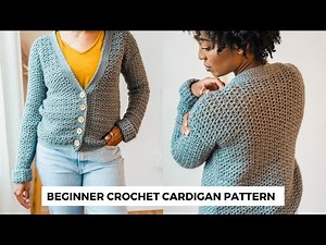 Comfy Crochet Cardigan WITH BUTTONS! | Beginner Fall Cardigan Sweater Free Pattern + DIY Tutorial