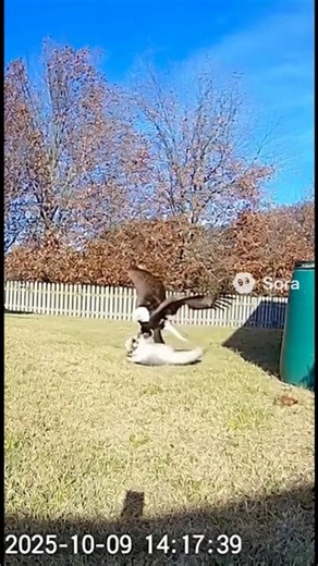 Goat Guardians: Epic Eagle Takedown Saves Cat!