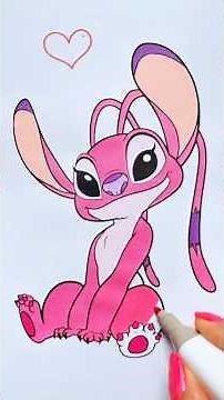 Angel coloring #angel #liloandstitch #coloring #disney #shorts #short #shortvideo #shortsvideo