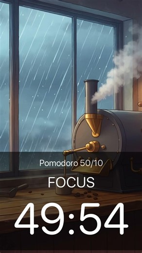Stormy coffee - Get Ready | Pomodoro focus timer #Shorts
