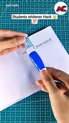 How to Remove Pen Ink without whitener 🤩💯, Best Students Hack useful , Tutorial #short #craft #diy