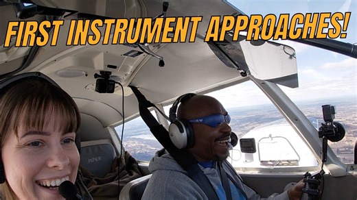 First Instrument Approaches in Gusty Wind!