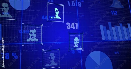 Data fetch starting, profile tiles appearing and shifting on blue dashboard, updating user metrics