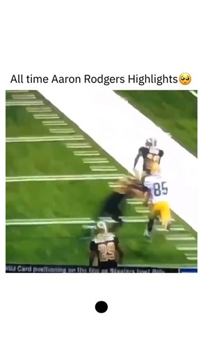 The Golden Nfl on Instagram: "All time Aaron Rodgers Highlights, features a series of clips showing the NFL quarterback in action. The clips, which are presented in a fast-paced and energetic manner, highlight Rodgers’ impressive skills on the football field. The video starts with a clip of Rodgers making a long pass down the sideline, followed by a sequence of him maneuvering through the opposing team’s defense. These clips showcase Rodgers’ accuracy and agility, two of his most notable qualiti
