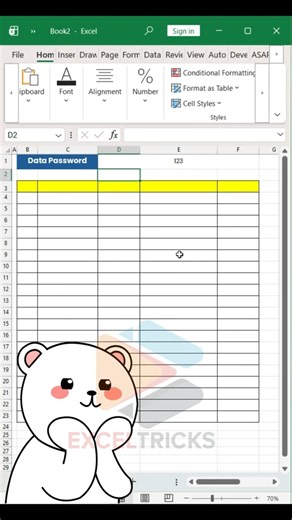 How to Hide & Password Protect Data in Excel 🔐 | Excel Security Trick | Excel Shorts #exceltricks