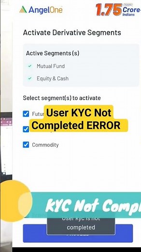 How to Active F&O Segment in Angel One-2024 | User Kyc Not Completed #angelone #ytshorts