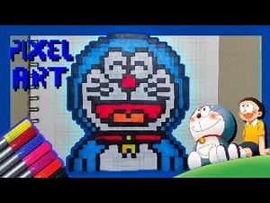 💠 Cómo dibujar a Doraemon PIXEL ART ❓❓❓ | Tutorial