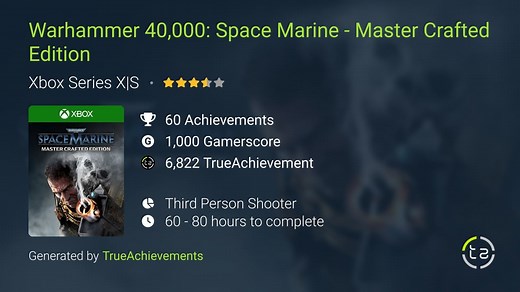 Warhammer 40,000: Space Marine - Master Crafted Edition Achievements