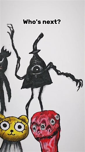 Drawing Cartoon mouse vs Bill Cipher Trevor Henderson #shorts #horror #creepy #drawing