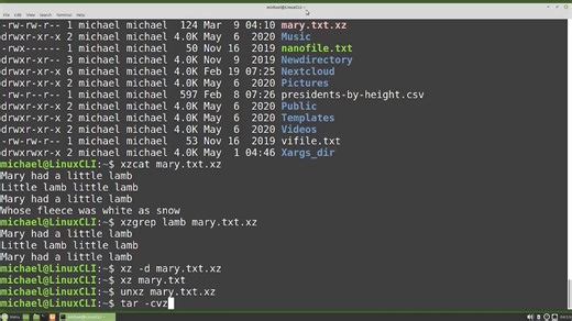 049. bzip2, xz, zip tar files [bFVYBfGWj3A]