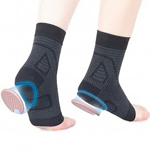 Heel Protector Compression Sleeve Socks for Cracked Heels, Heel Spurs, Tendinitis, and Heel Pain, Heel Cushions Cups for Women and Men-1 Pair