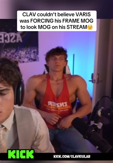 CLAV couldn’t believe VARIS was FORCING his FRAME MOG to look MOG on his STREAM🫣#clavicular #ssbclippd