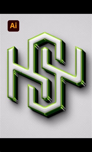 Sleek HS Logo Design Tutorial in Illustrator