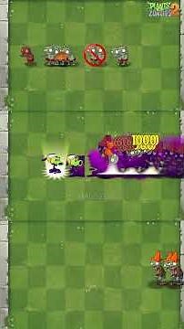 PvZ 2 - 4 Plants Power Up Vs 50 Cone Ahead Zombies Max Speed - P15- ROUND 2 #shorts #youtubeshorts