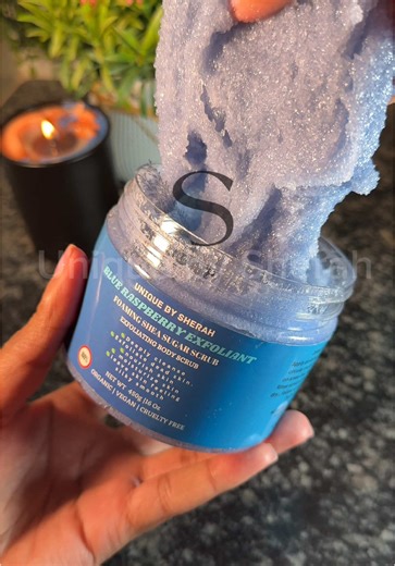 Blue Raspberry Foaming Sugar Scrub for Smooth Skin