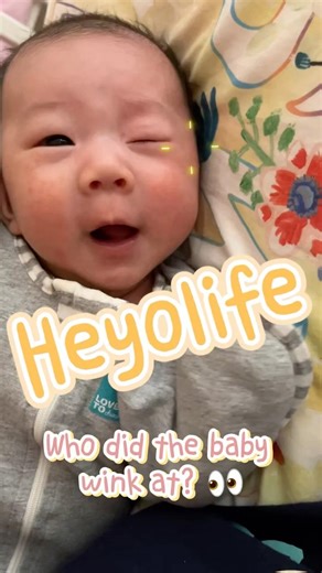 Did the baby just wink at me? 👀