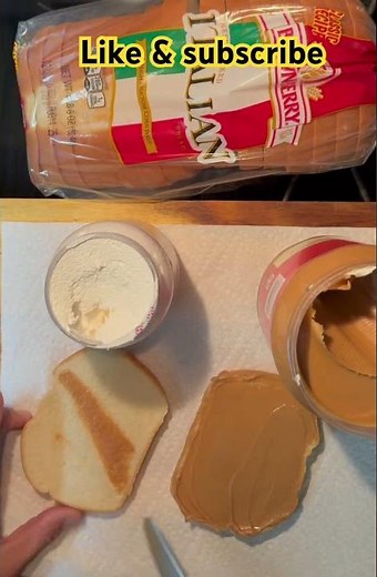 Fluffernutter sandwich. Quick and simple snack to make in about 1 min
